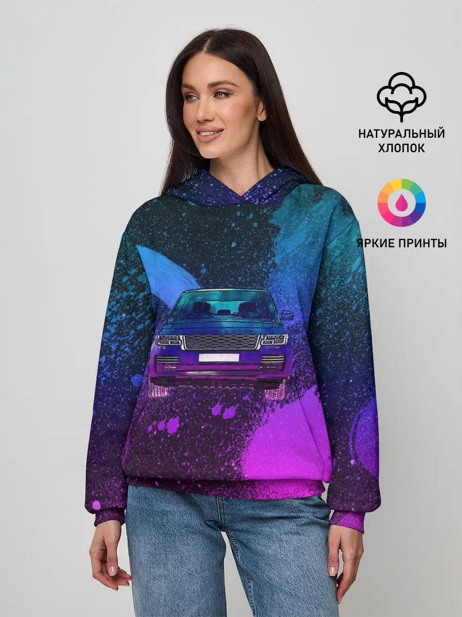 Женское худи / LAND ROVER NEON