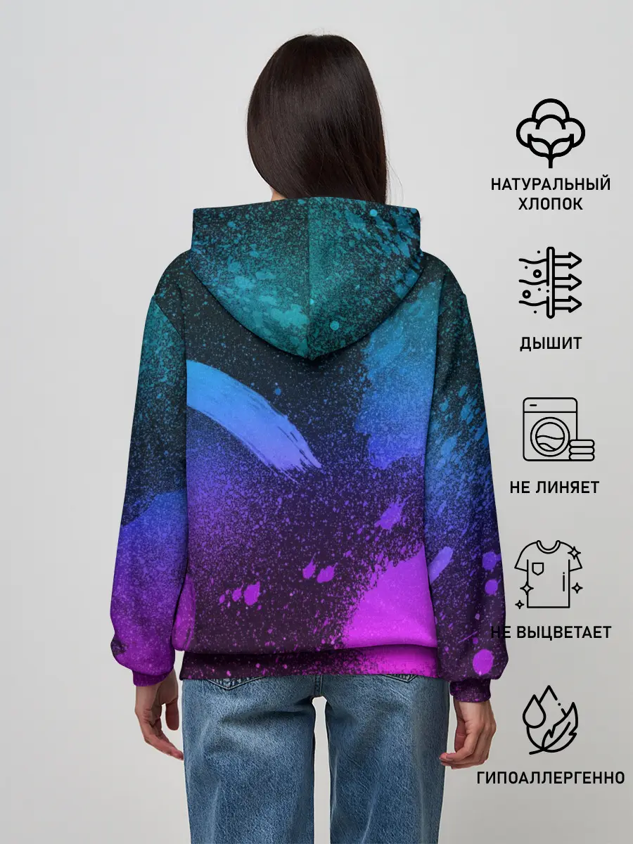 Женское худи / LAND ROVER NEON