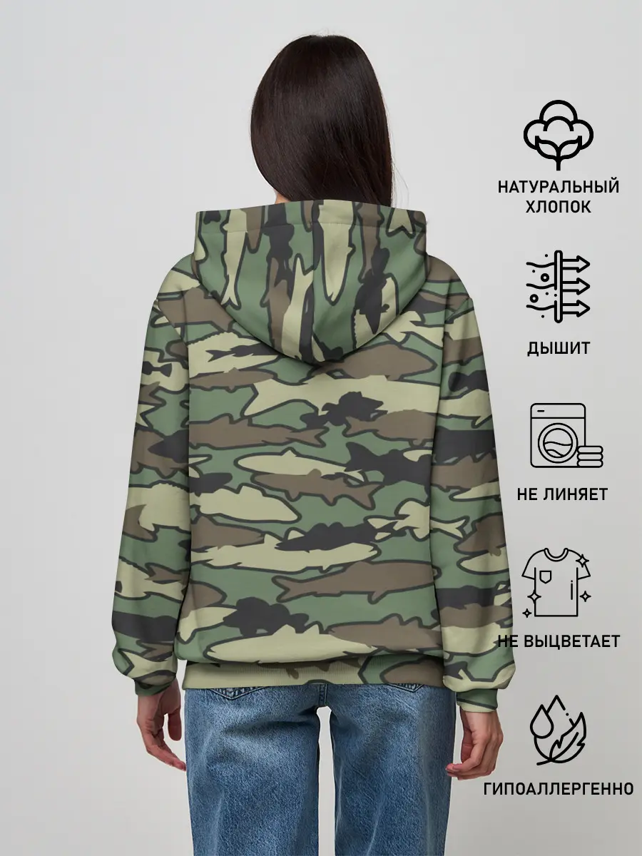 Женское худи / Камуфляж акулы