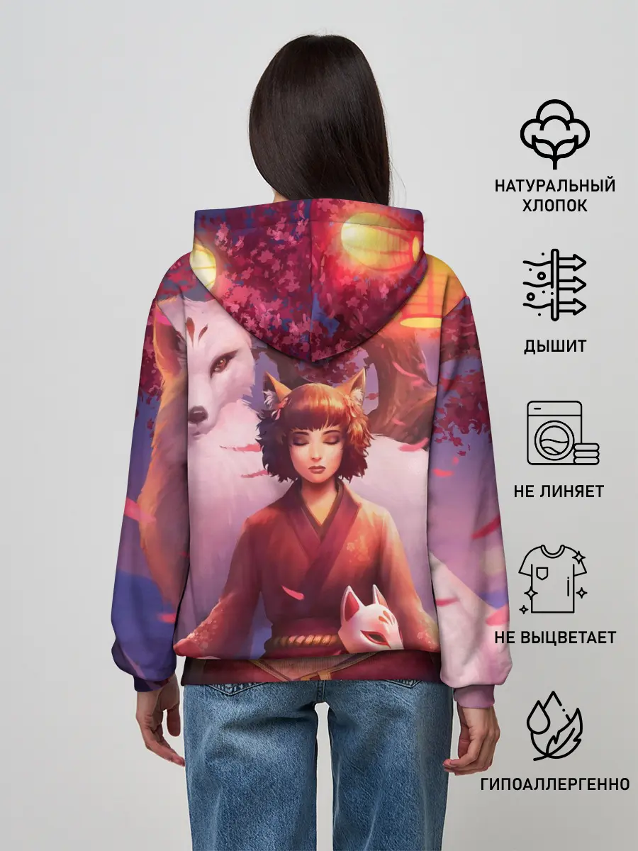 Женское худи / Девушка-лиса