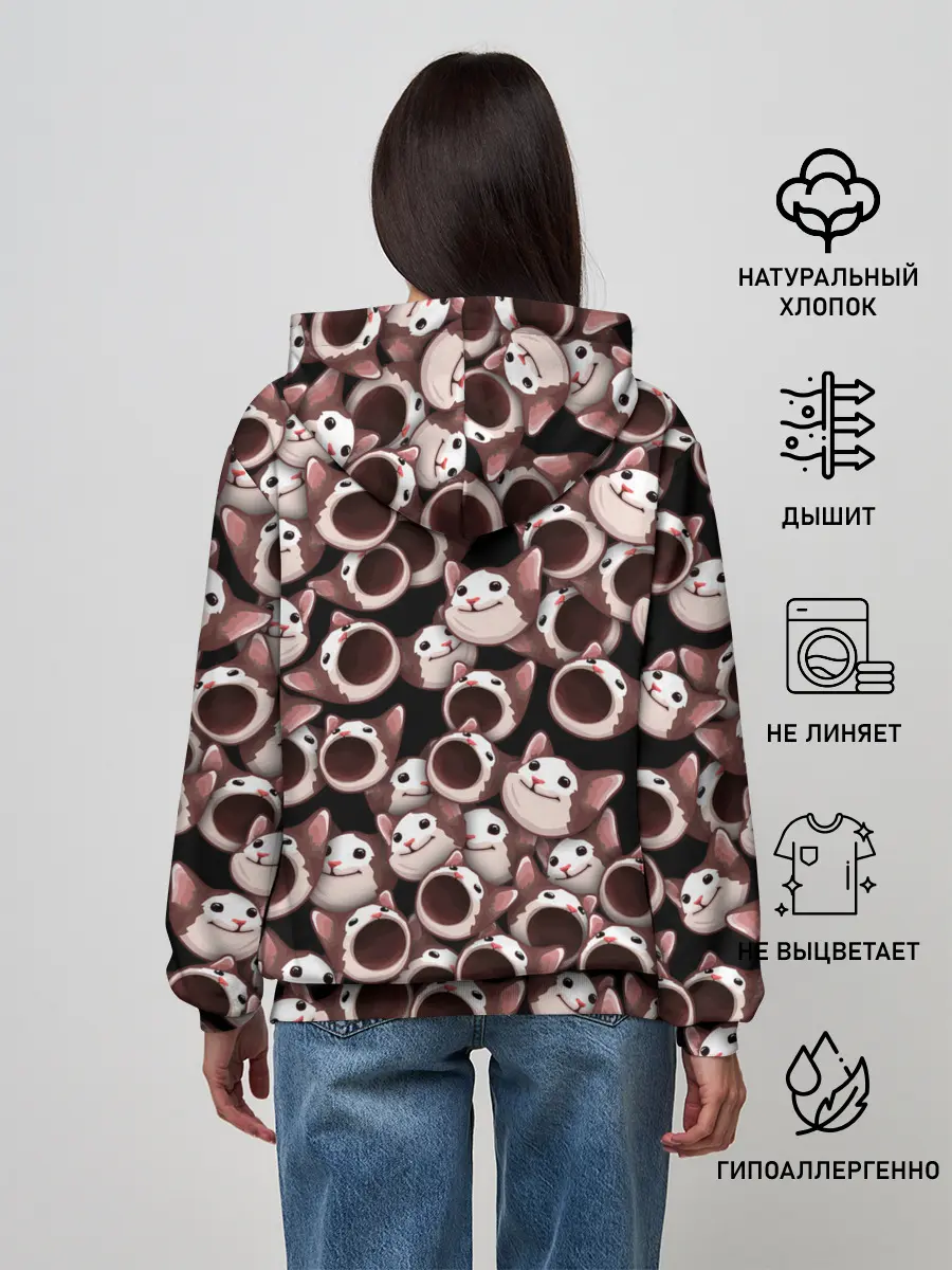 Женское худи / Popping cats