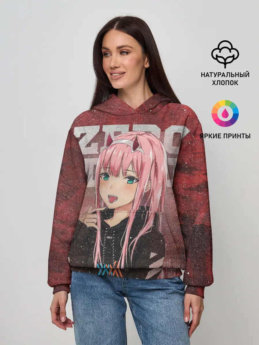 Женское худи / Zero Two в толстовке