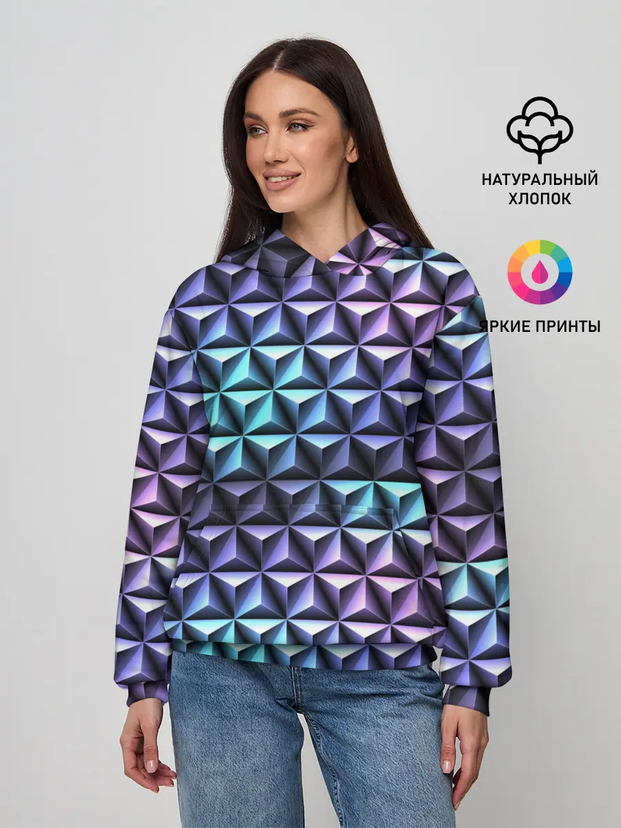 Женское худи / НЕОНОВАЯ СТАЛЬ