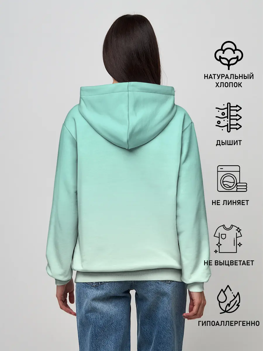 Женское худи / нарисованный лисенок