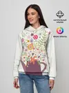 Женское худи / Цветы в чайнике