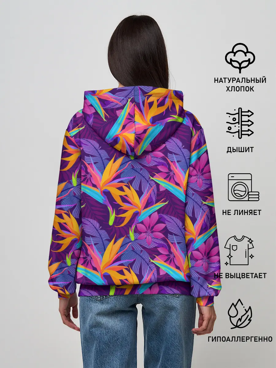 Женское худи / Тропические листья