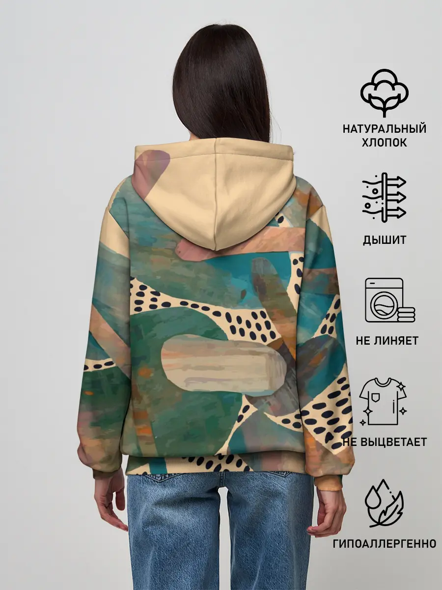 Женское худи / Birches and fields