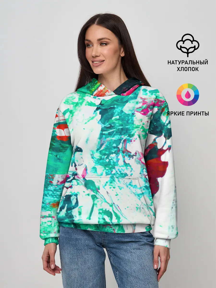 Женское худи / Берюза Морской
