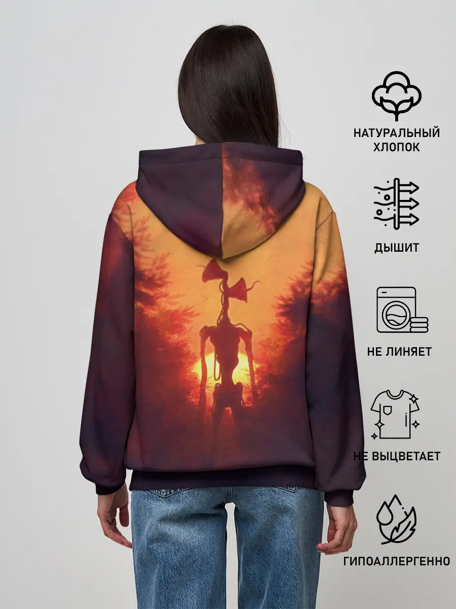 Женское худи / СИРЕНОГОЛОВЫЙ ORANGE