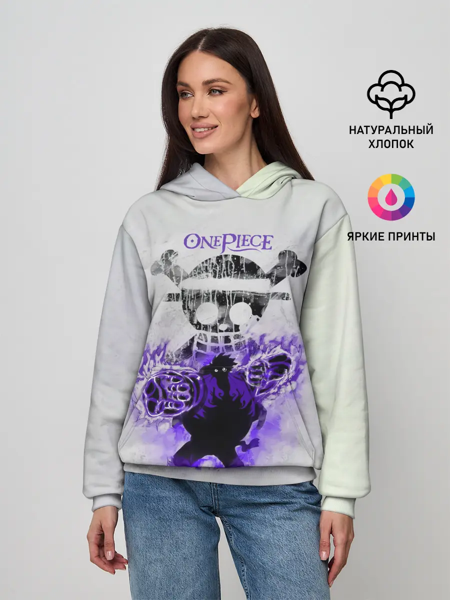 Женское худи / Пламенный резиновый Луффи | One Piece