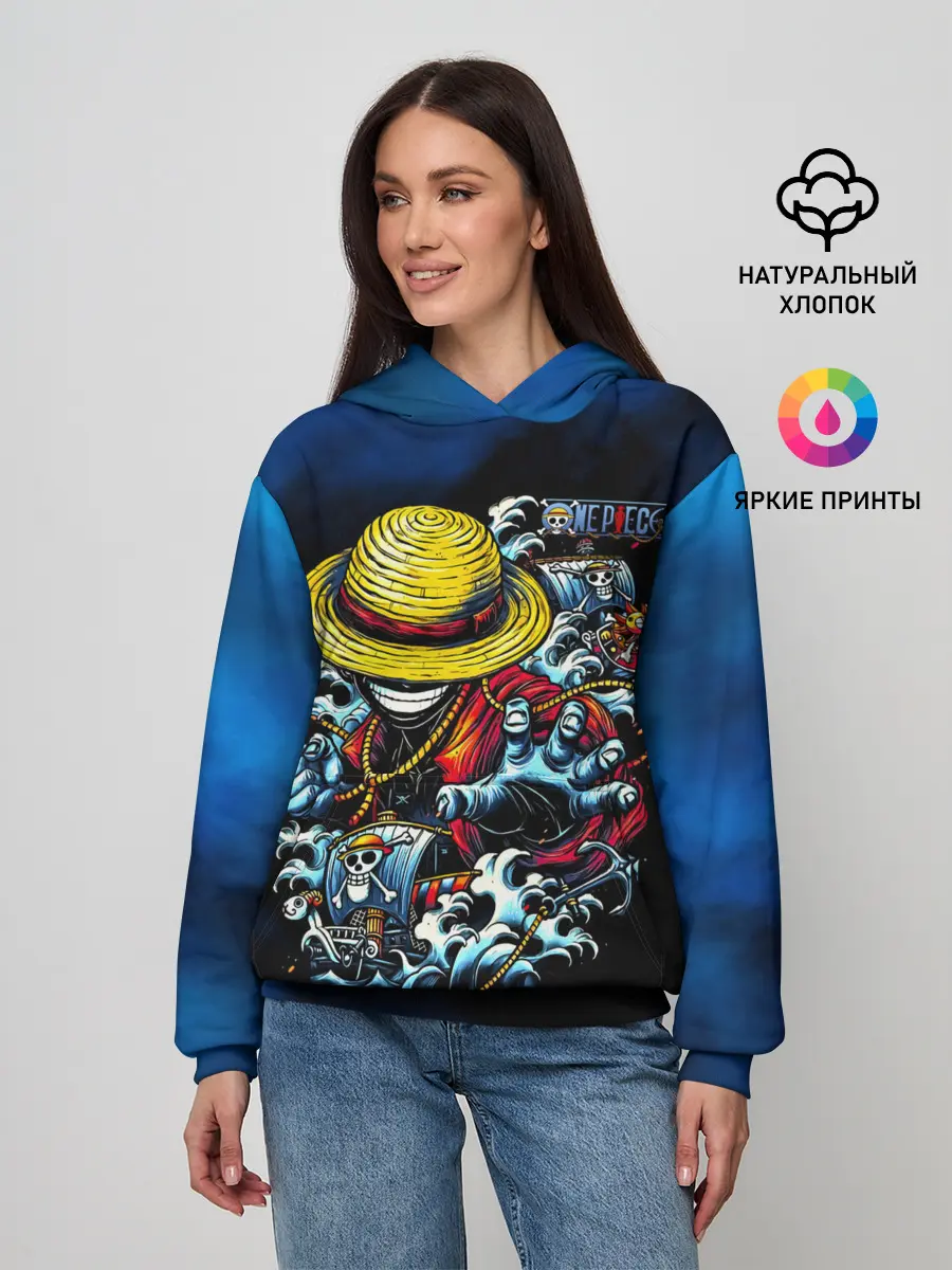 Женское худи / Луффи пират Соломенной Шляпы