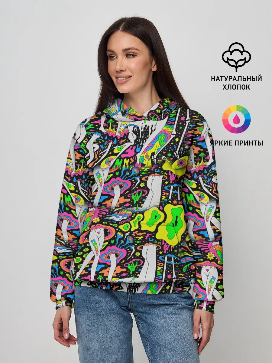 Женское худи / Психоделика / Абстракция
