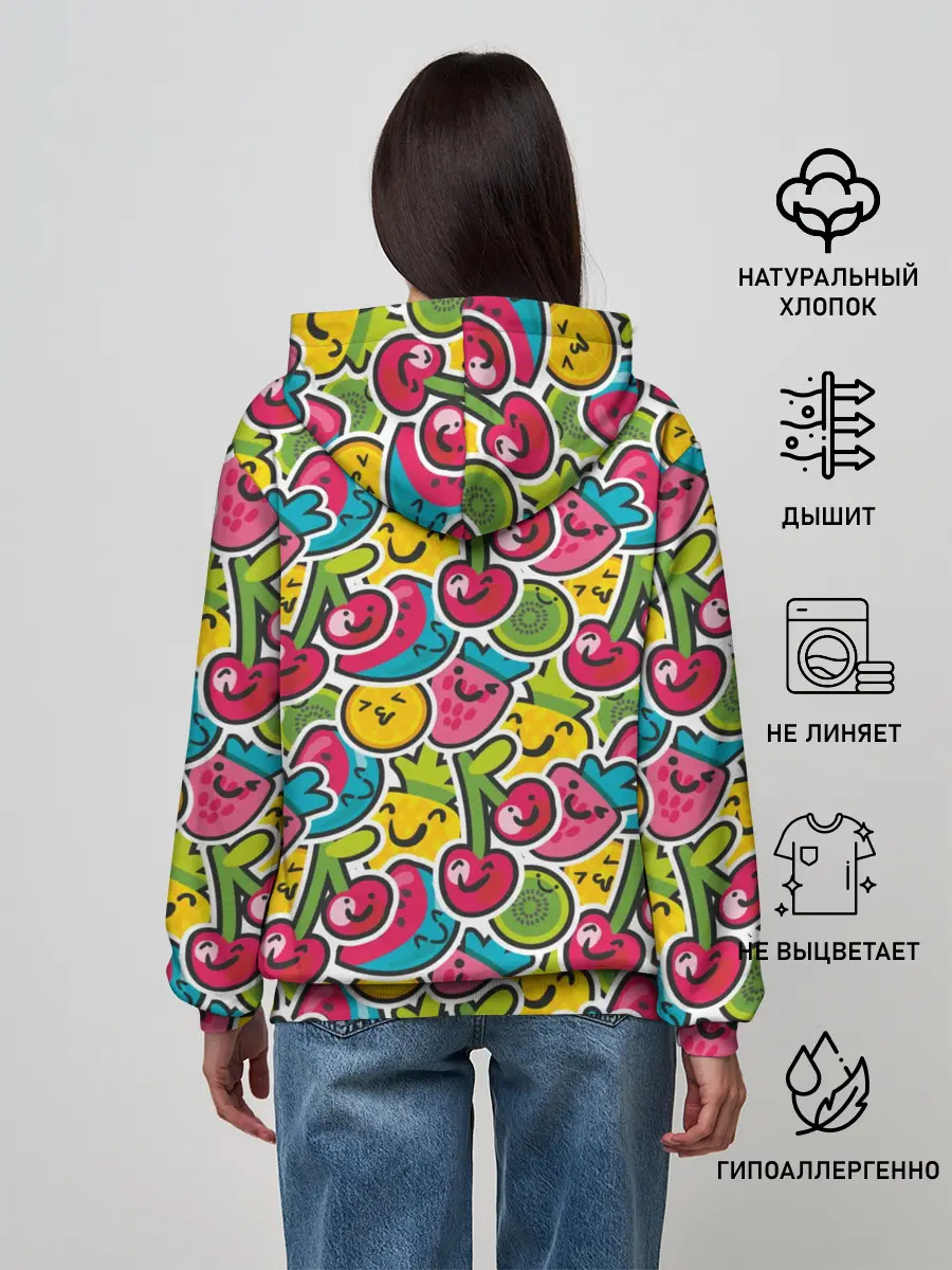 Женское худи / Лето. Ягоды. Фрукты