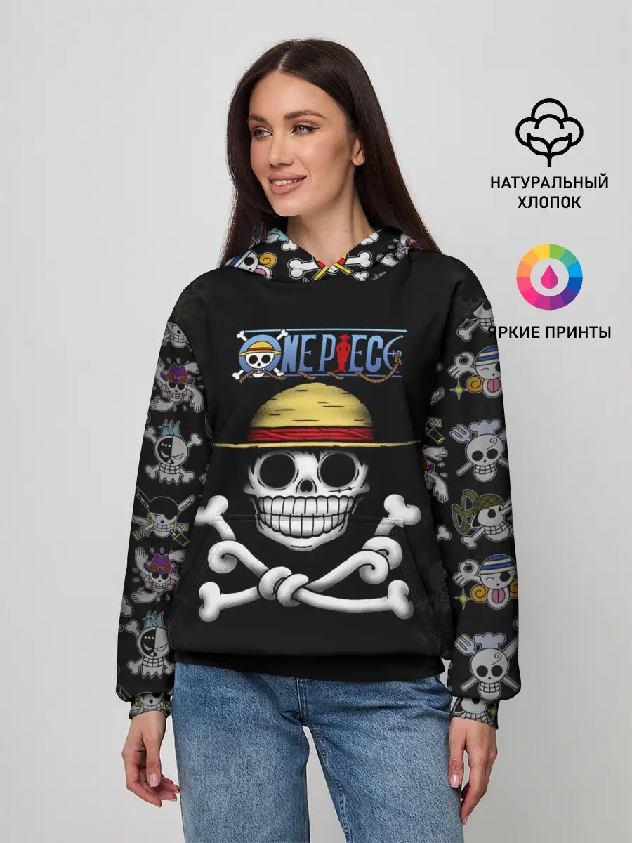 Женское худи / Пираты Соломенной Шляпы | One Piece