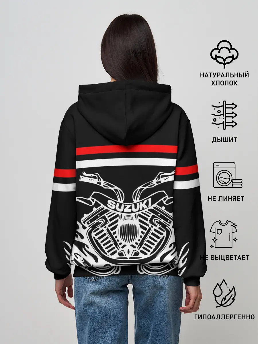 Женское худи / SUZUKI / СУЗУКИ / BIKER