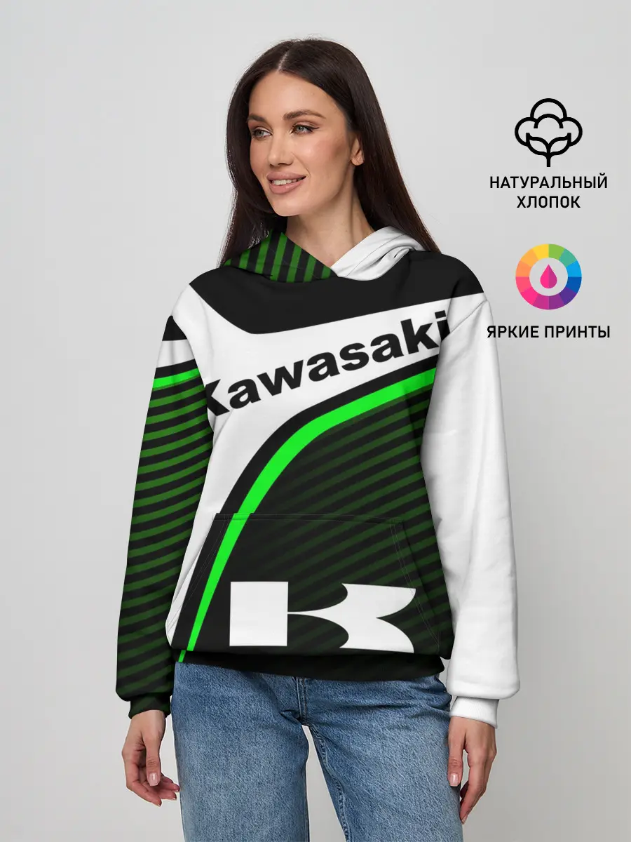 Женское худи / KAWASAKI / КАВАСАКИ / SPORT