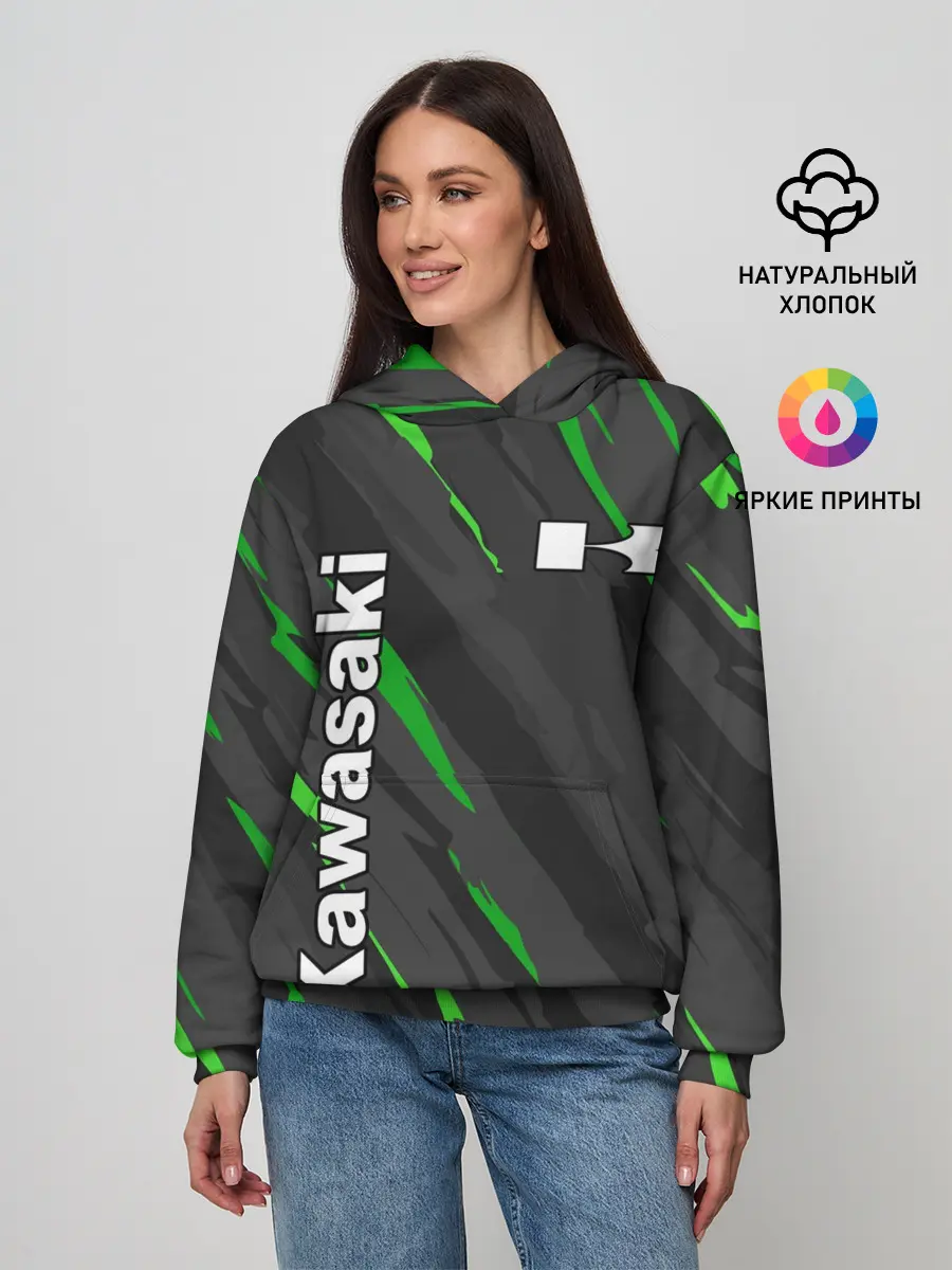 Женское худи / KAWASAKI / КАВАСАКИ / SPORT