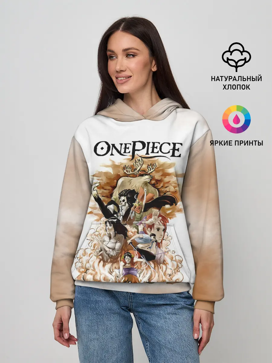 Женское худи / One Piece. Пираты Соломенной Шляпы