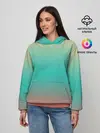 Женское худи / Красно-бирюзовый градиент