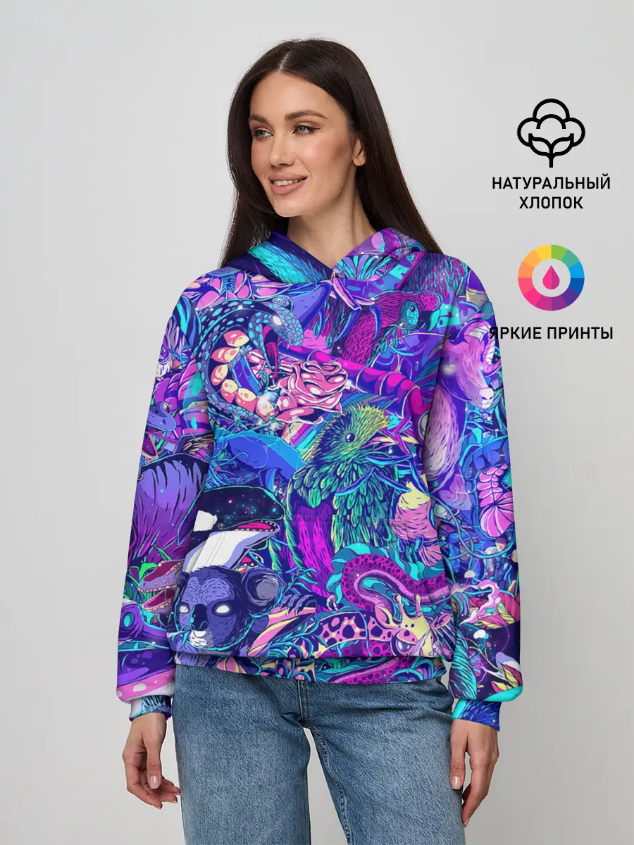 Женское худи / Неоновые Звери