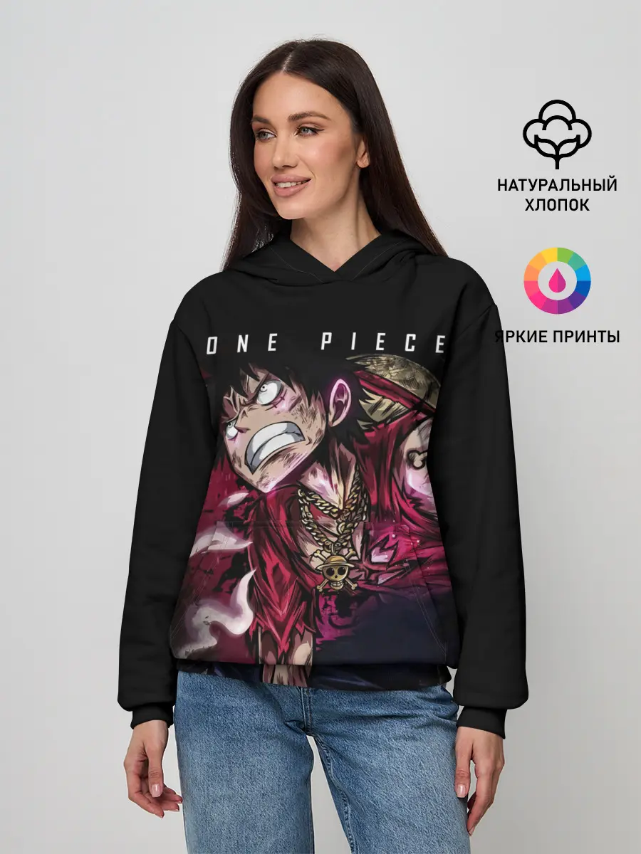 Женское худи / Агрессия Луффи One Piece