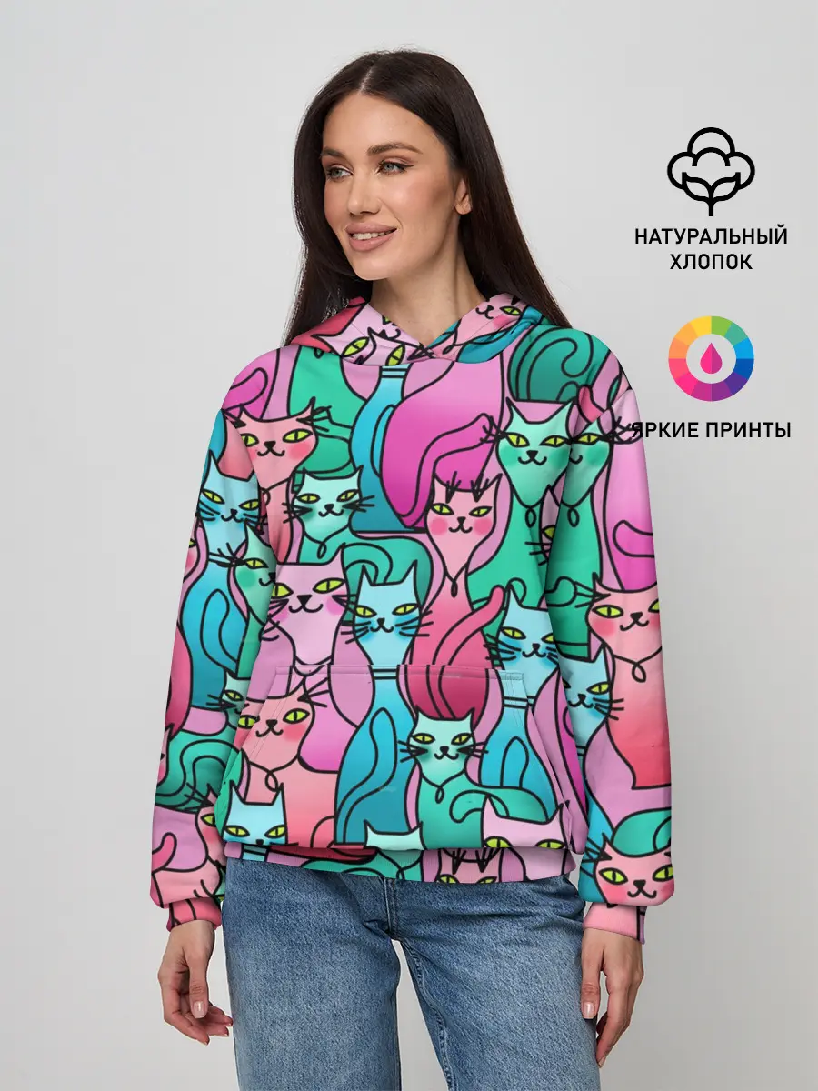 Женское худи / Выставка котов