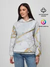 Женское худи / Золото на белом