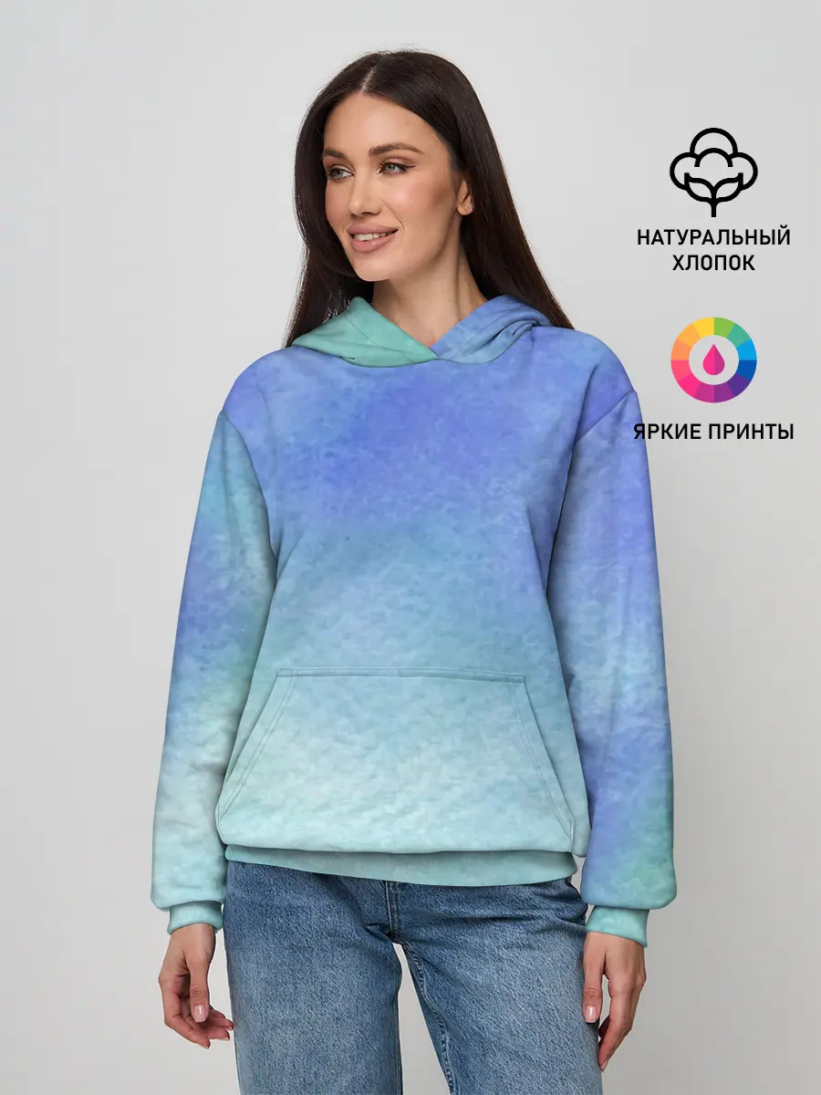 Женское худи / Небесная синева
