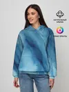 Женское худи / Голубой мрамор