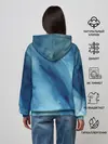 Женское худи / Голубой мрамор