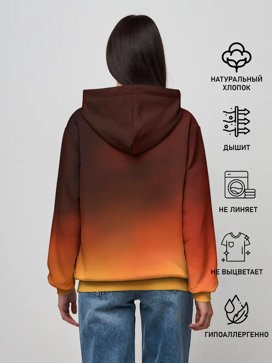 Женское худи / Сайтама в огне One Punch-Man