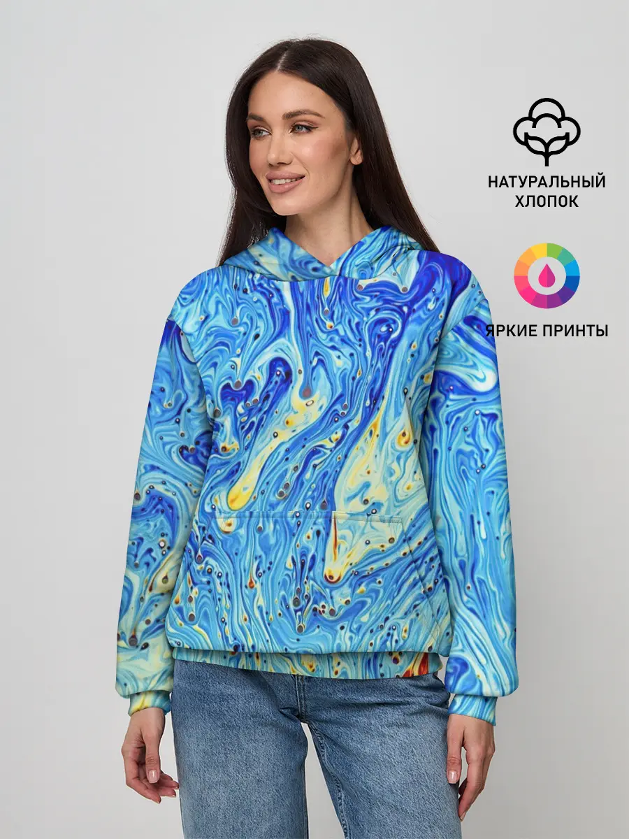 Женское худи / Сползающие краски