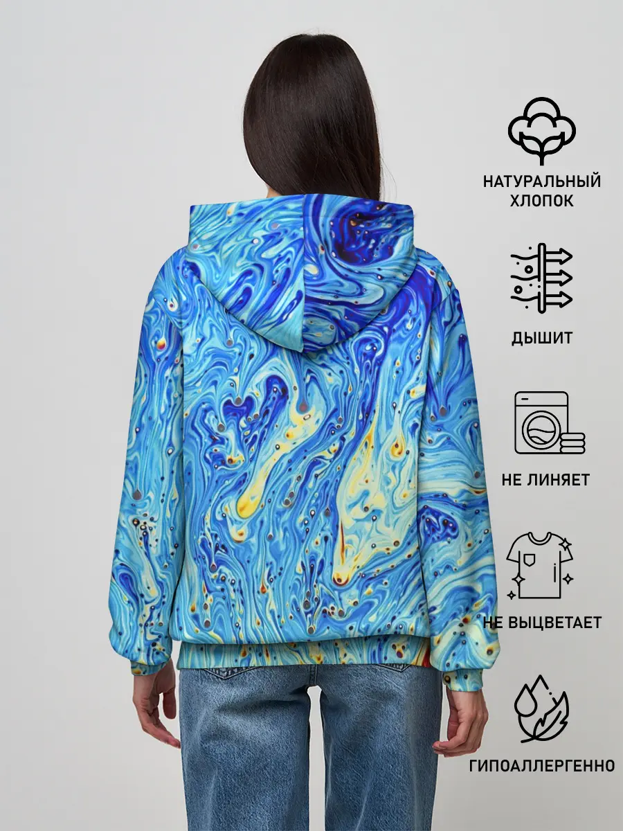 Женское худи / Сползающие краски