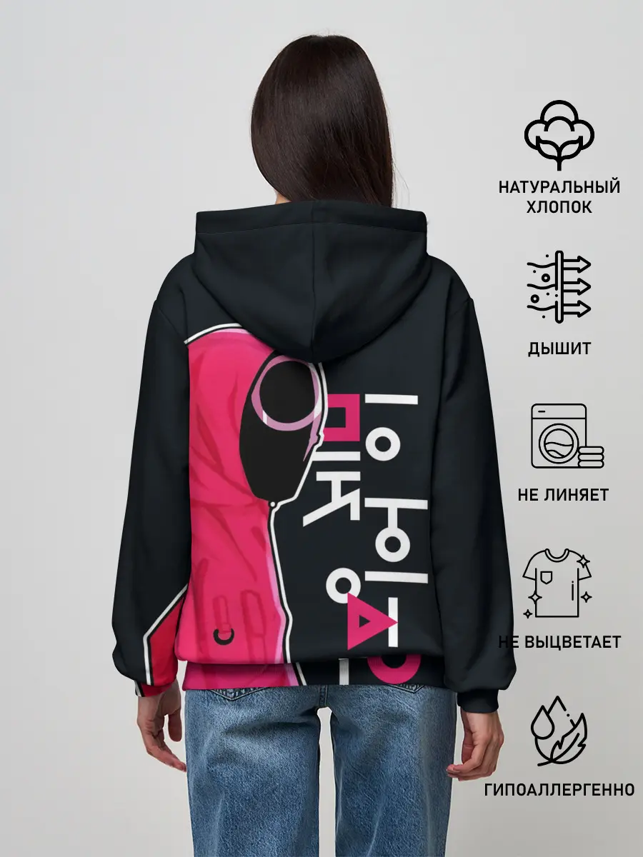 Женское худи / Squid game - guard