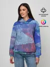 Женское худи / Гуашевые облака