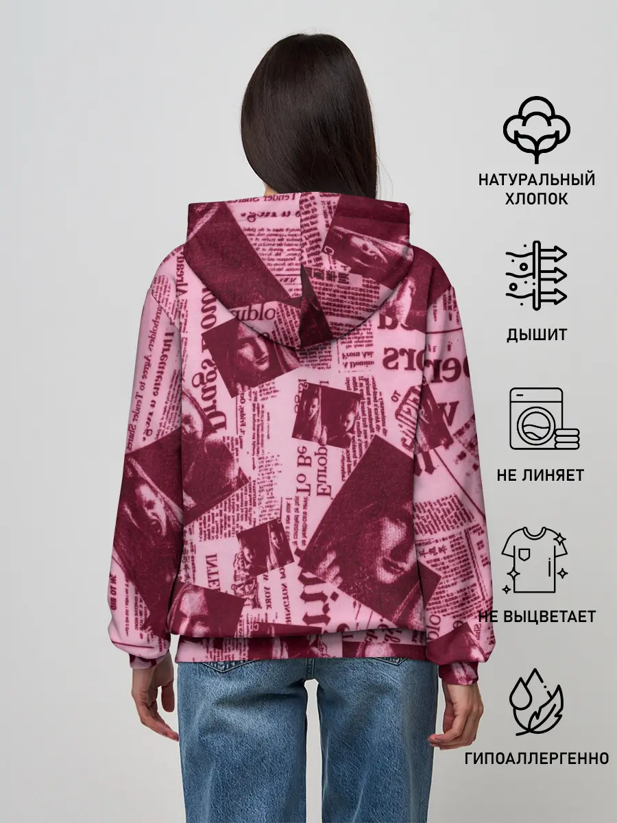 Женское худи / newspaper fashion
