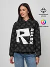 Женское худи / РОБЛОКС ПАТТЕРН ЛОГОТИП