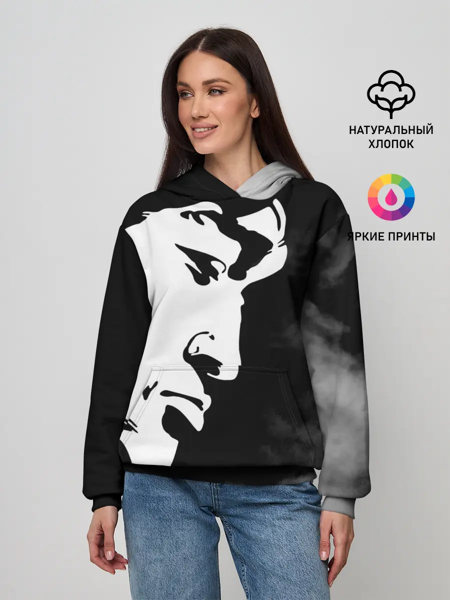 Женское худи / Профиль Виктора Цой