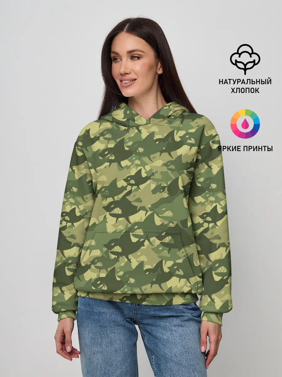 Женское худи / Акулы