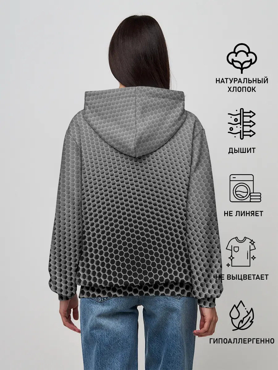Женское худи / шестиугольная сетка