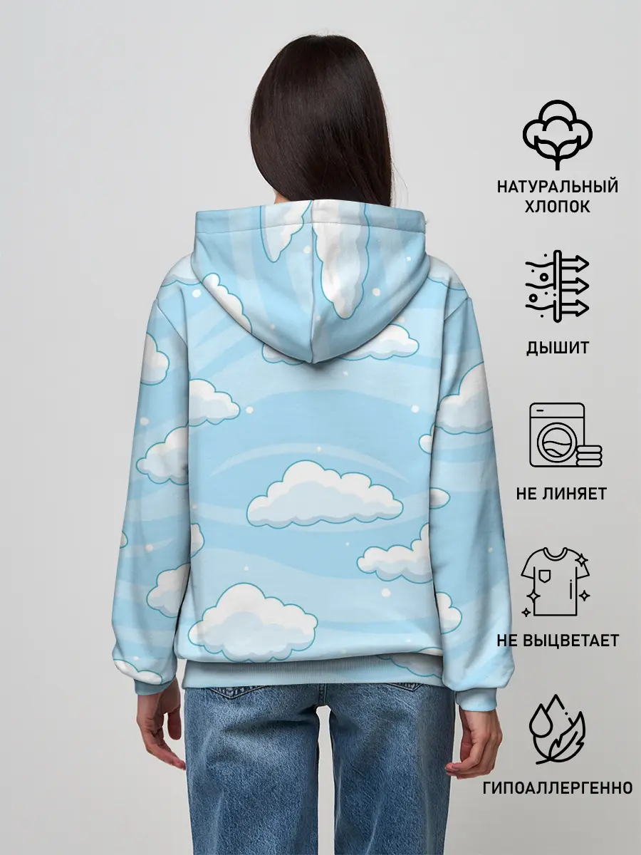 Женское худи / Зимние облака