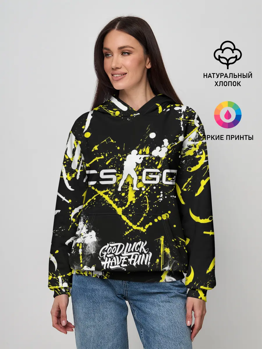 Женское худи / CS:GO Брызги красок