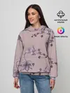 Женское худи / Розовые орхидеи на розовом фоне