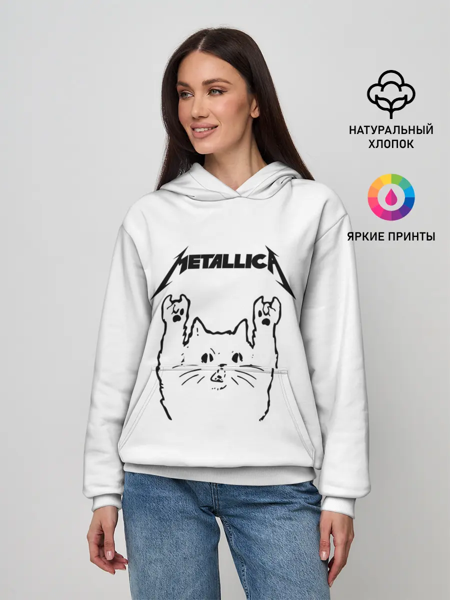 Женское худи / Metallica / Meowtallica.