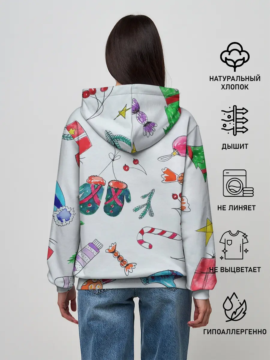 Женское худи / шарики фонарики