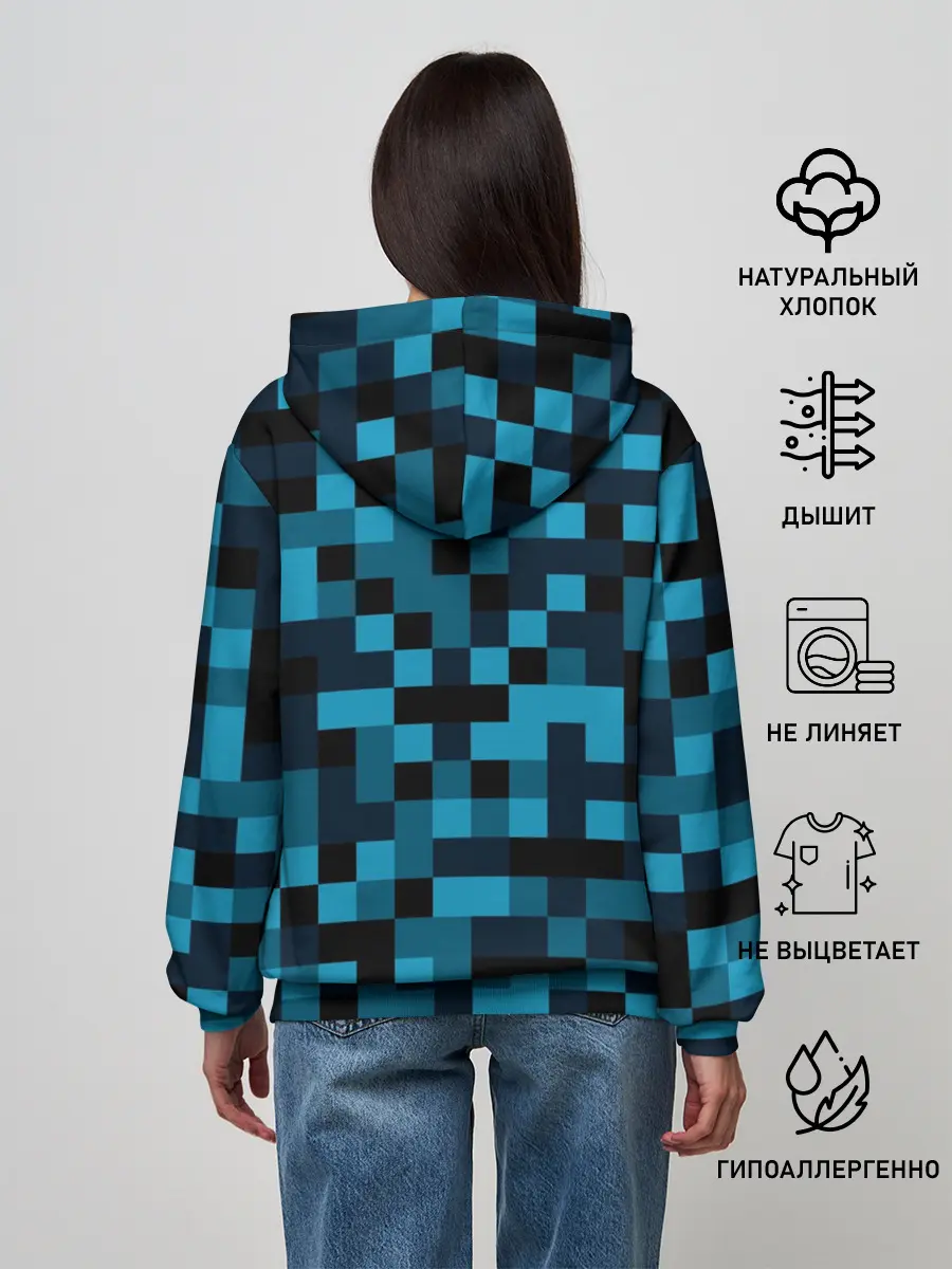 Женское худи / Minecraft, Пиксели