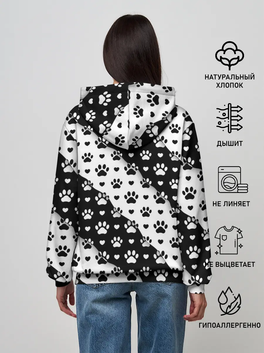Женское худи / Следы от Лап