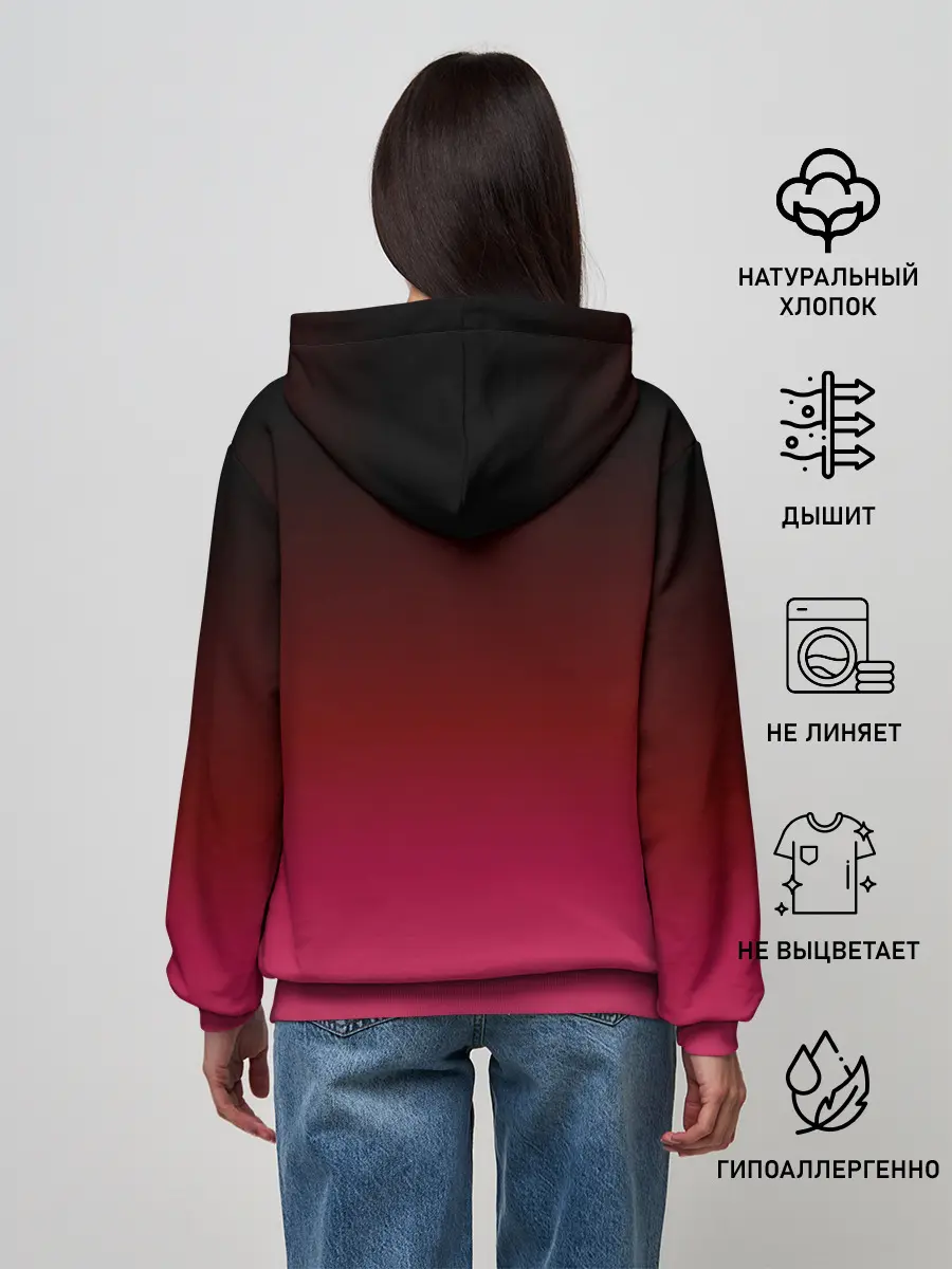 Женское худи / Распорядитель игры на черно розовом фоне