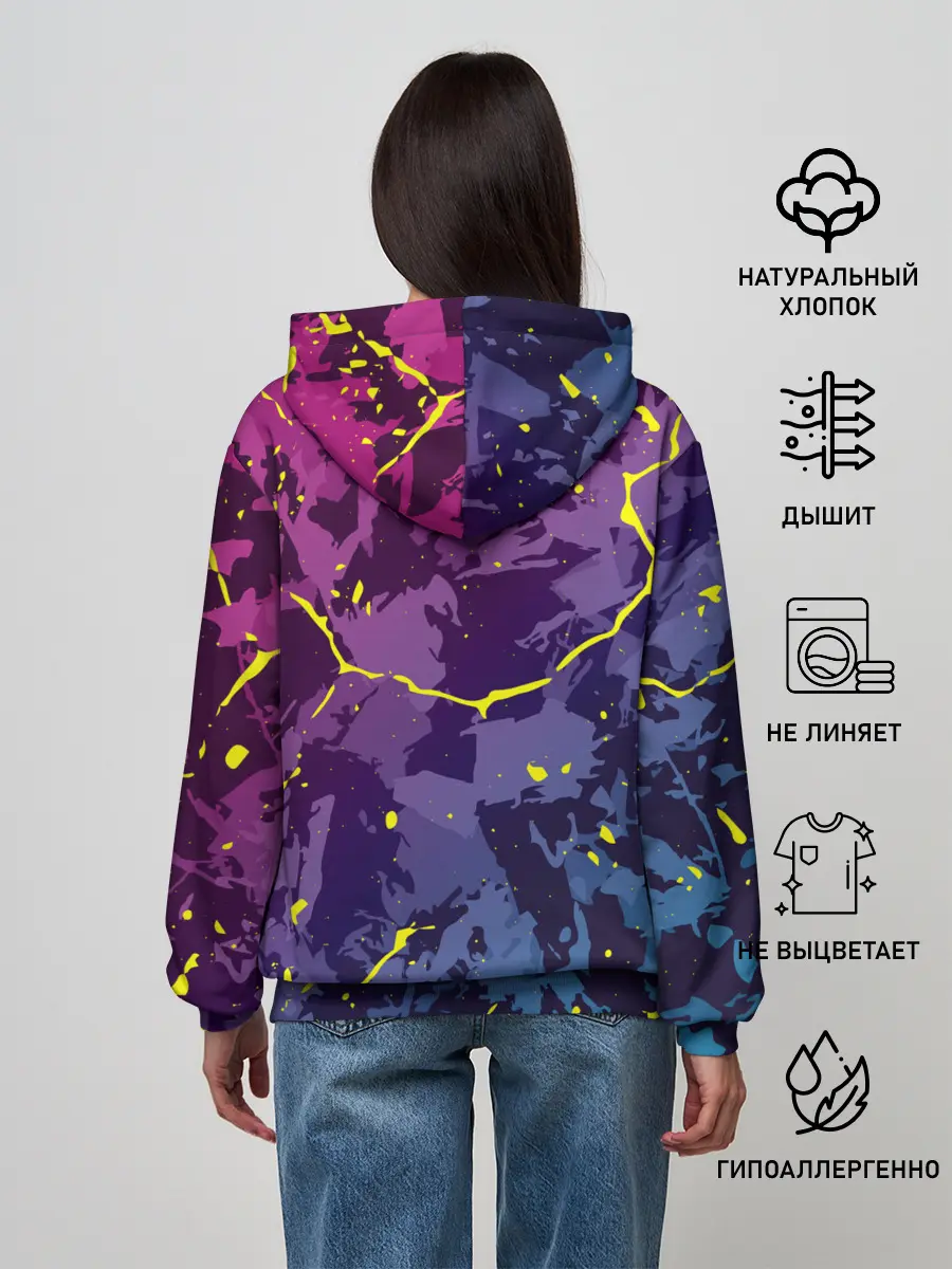 Женское худи / НЕОНОВЫЙ ТИГР / NEON TIGER