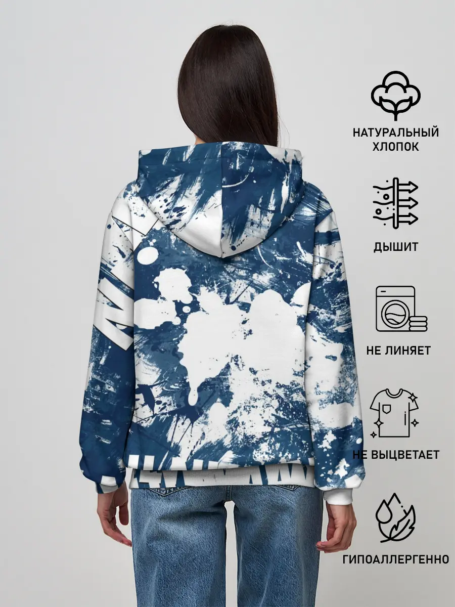 Женское худи / Коламбус Блю Джекетс, Columbus Blue Jackets